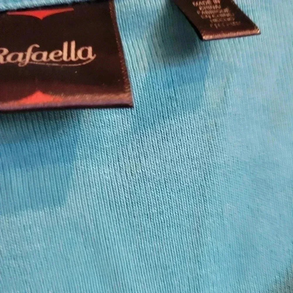 Womans Teal Blue Cotton Shirt Pullover Style size 1X - Picture 2 of 5